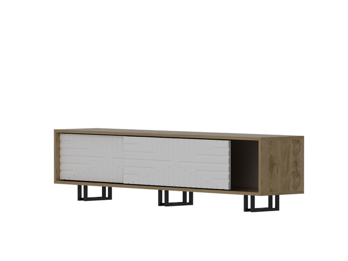 Hanah Home Soporte de TV Askal - Ud, Roble y Blanco